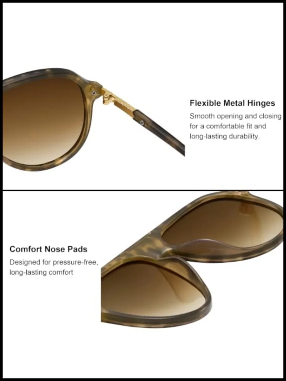 Oversized Aviator Sunglasses UV400 Protection Retro Vintage Shades Women Men